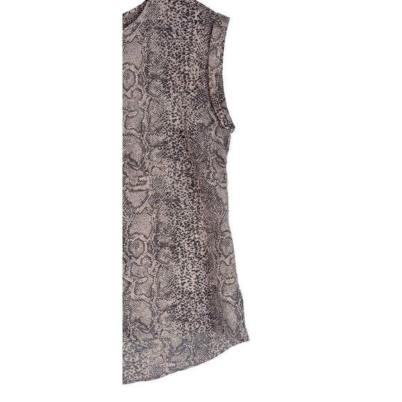 Tunic Top Snake Skin Pattern Sleeveless Career Office Pullover Shell Size L - Picture 3 of 6